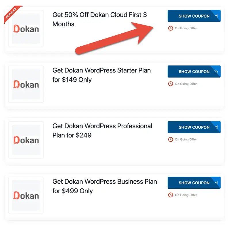 Get Dokan Coupon