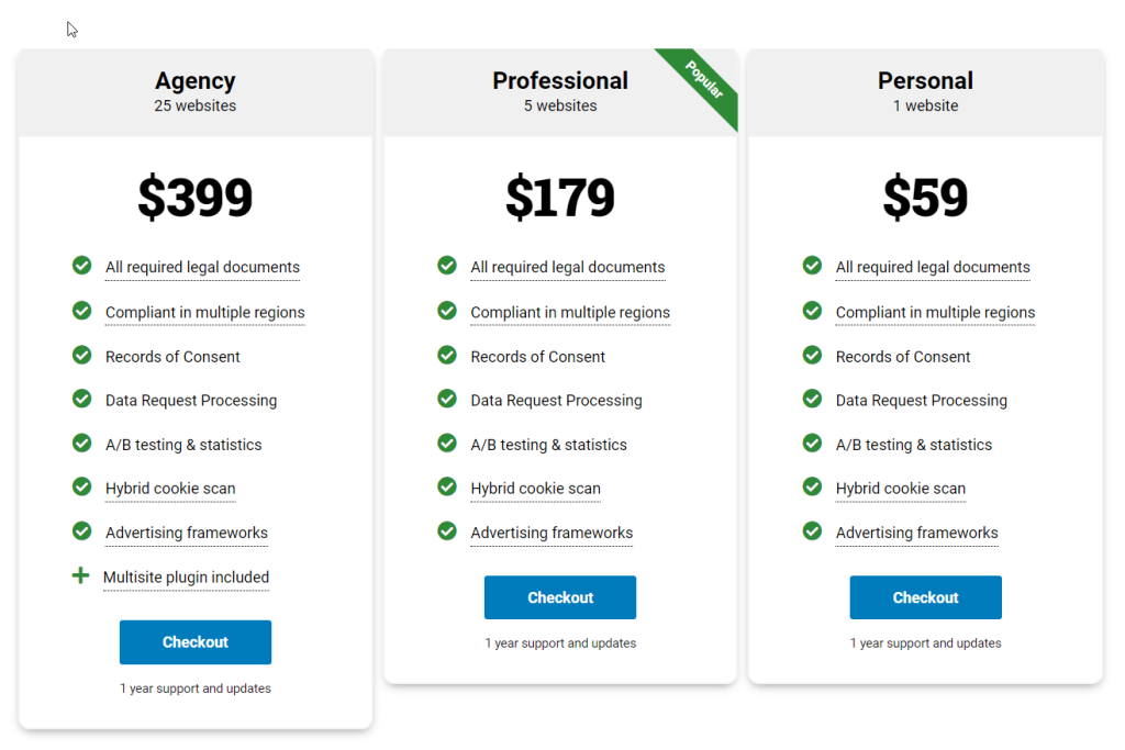 Complianz Pricing